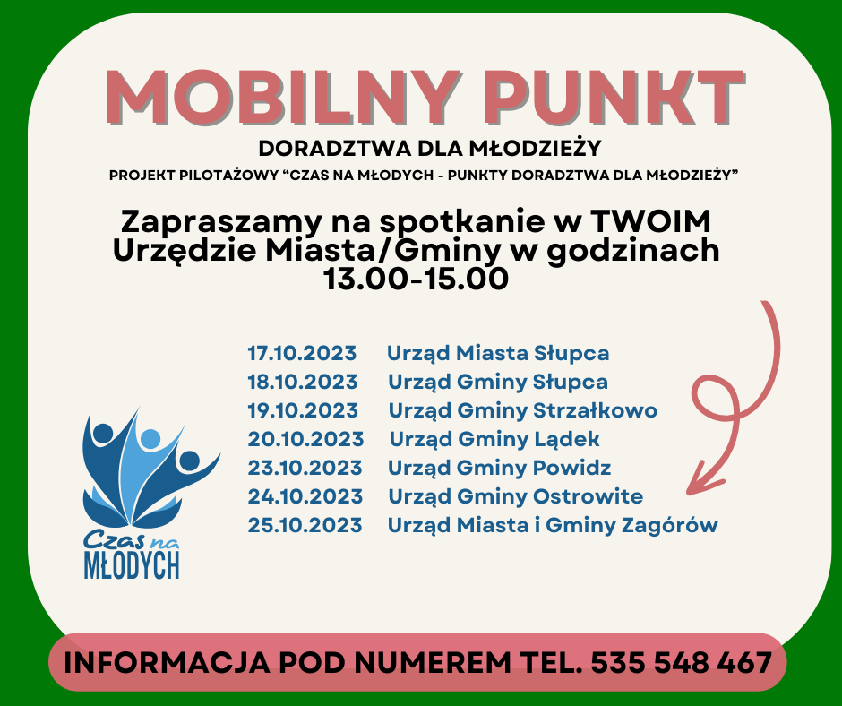Zdjęcie galerii artykułu:  - MOBILNY PUNKT DORADZTWA DLA MŁODZIEŻY w TWOIM Urzędzie Miasta Gminy
