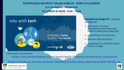 Zdjęcie artykułu EUROPEJSKIE DNI PRACY ONLINE W BELGII- WORK IN FLANDERS...